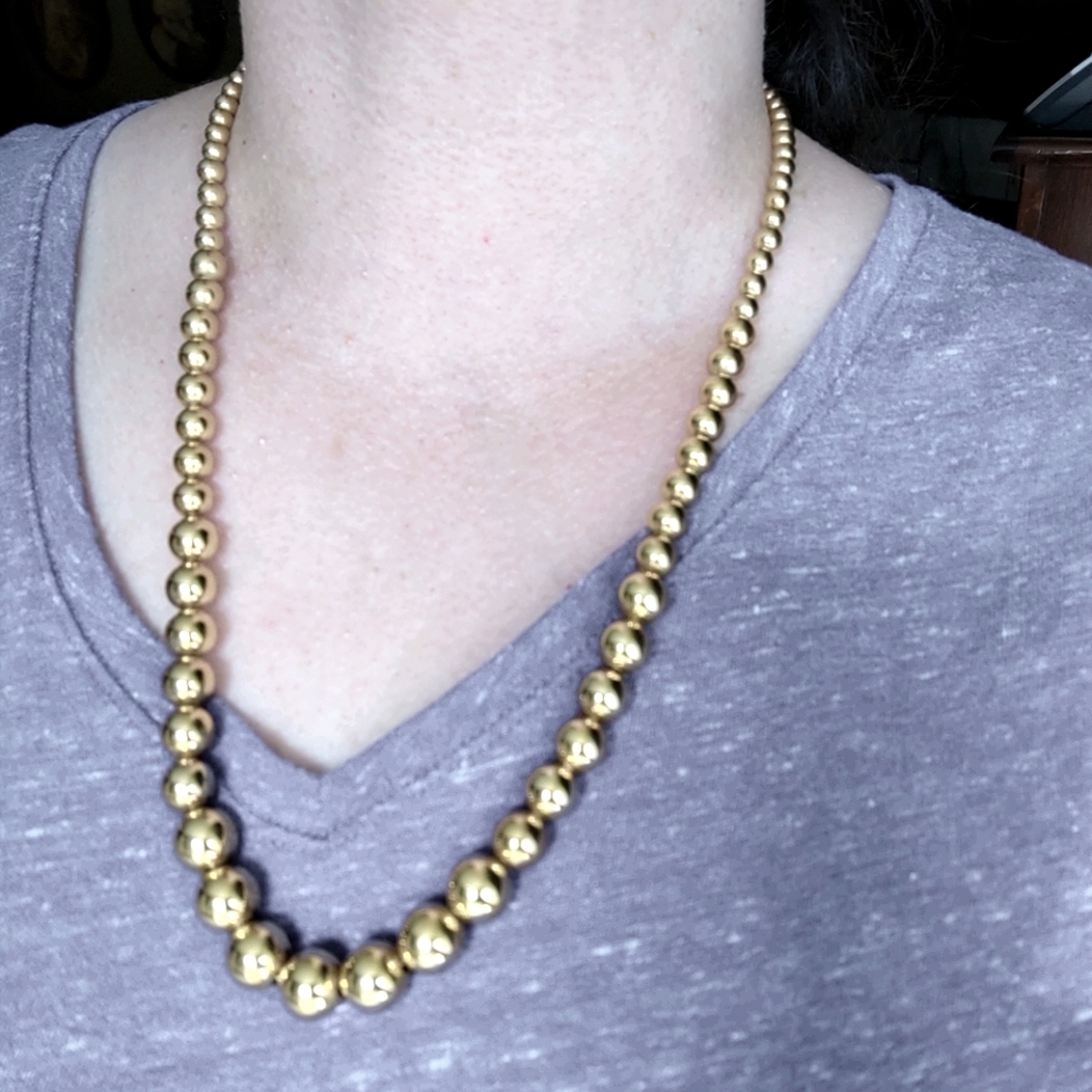 Napier gold beaded necklace